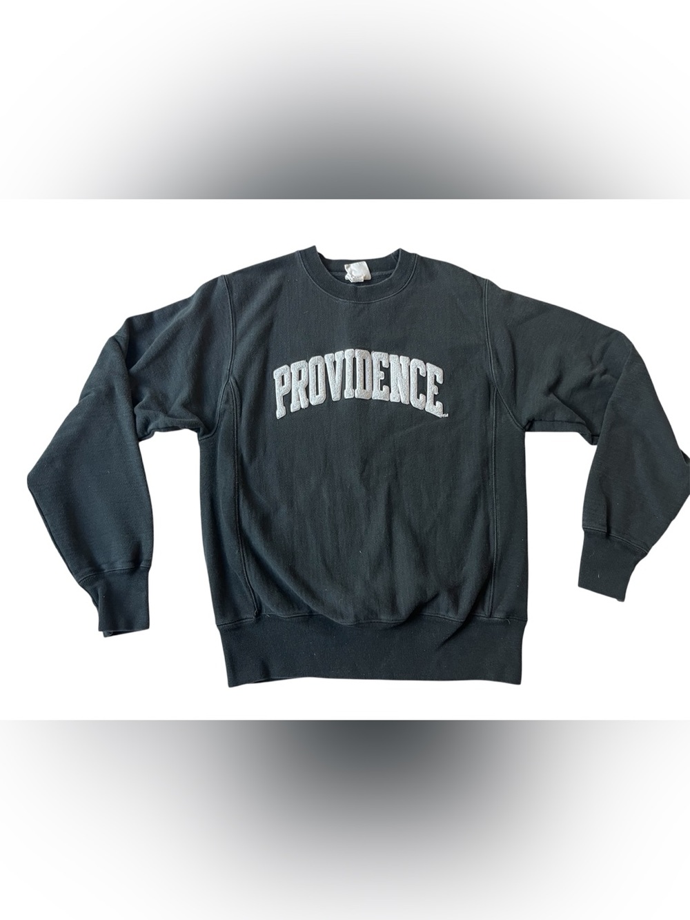 VINTAGE CHAMPION REVERSE WEAVE BLACK PROVIDENCE CREWNECK SWEATSHIRT SMALL